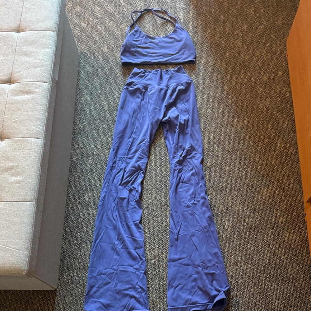 Alphalete medium long purple flare set